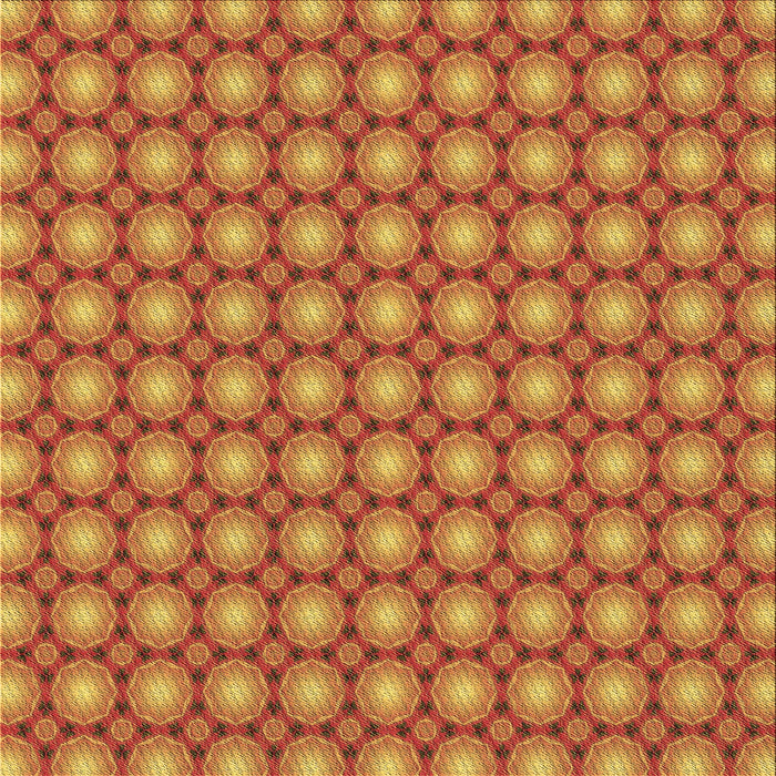 Round Patterned Red Rug, pat2448brn