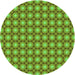 Square Patterned Green Rug, pat2448grn