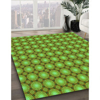 Patterned Green Rug, pat2448grn