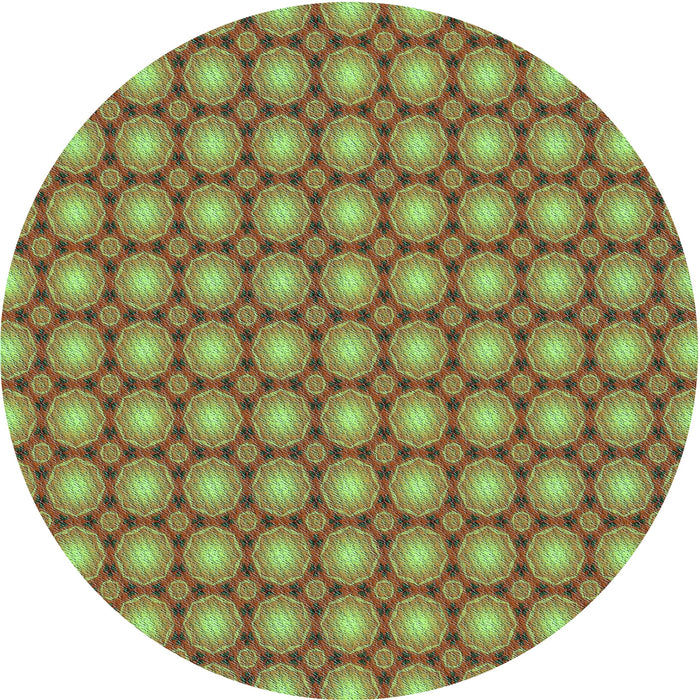 Square Machine Washable Transitional Yellow Green Rug in a Living Room, wshpat2448lblu