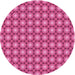 Square Patterned Raspberry Red Rug, pat2448pur