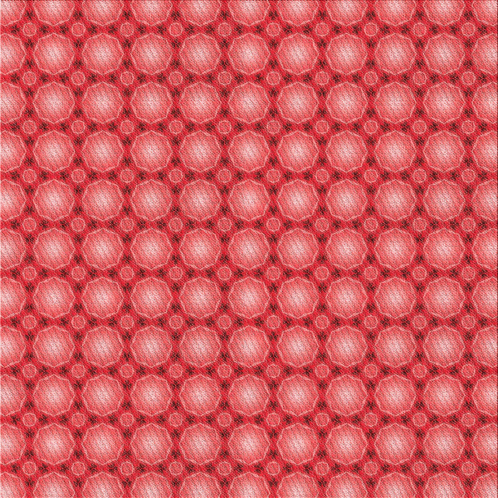 Round Patterned Red Rug, pat2448rd