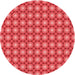 Square Patterned Red Rug, pat2448rd