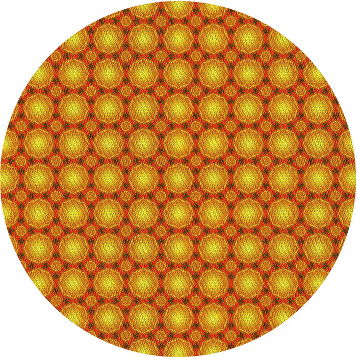 Square Machine Washable Transitional Scarlet Red Rug in a Living Room, wshpat2448yw