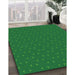 Machine Washable Transitional Green Rug in a Family Room, wshpat2449grn