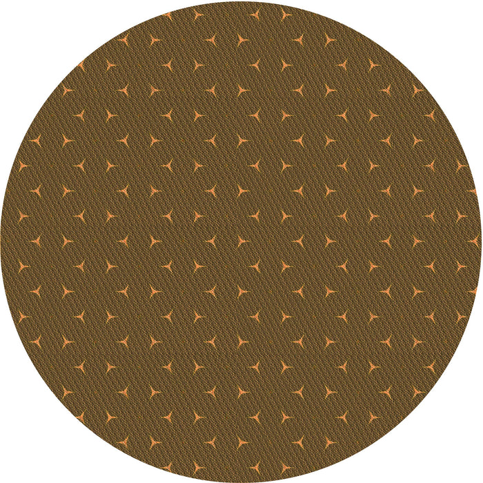 Square Patterned Dark Bisque Brown Rug, pat2449org