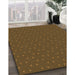 Patterned Dark Bisque Brown Rug in Family Room, pat2449org