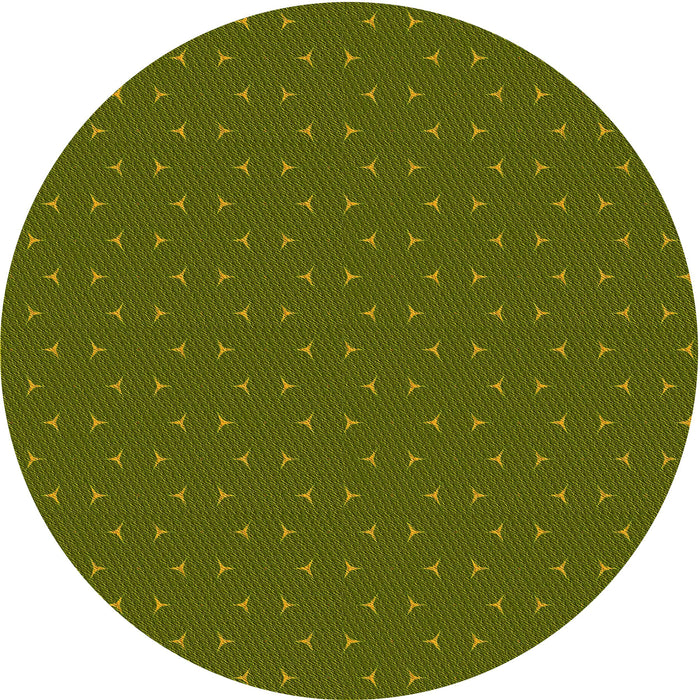 Square Patterned Olive Green Rug, pat2449yw