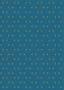 Patterned Blue Novelty Rug, pat2449