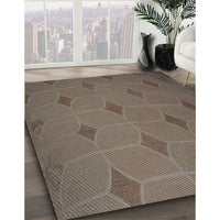 Patterned Dark Brown Novelty Rug, pat244