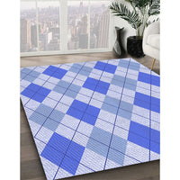 Patterned Blue Rug, pat245blu