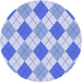 Square Patterned Blue Rug, pat245blu