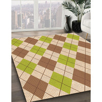 Patterned Brown Gold Rug, pat245org