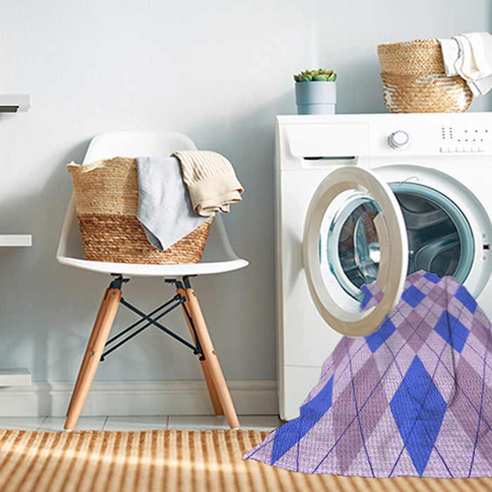 Machine Washable Transitional Medium Slate Blue Rug in a Washing Machine, wshpat245pur