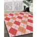 Machine Washable Transitional Deep Rose Pink Rug in a Family Room, wshpat245rd