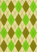 Machine Washable Transitional Green Yellow Green Rug, wshpat245yw