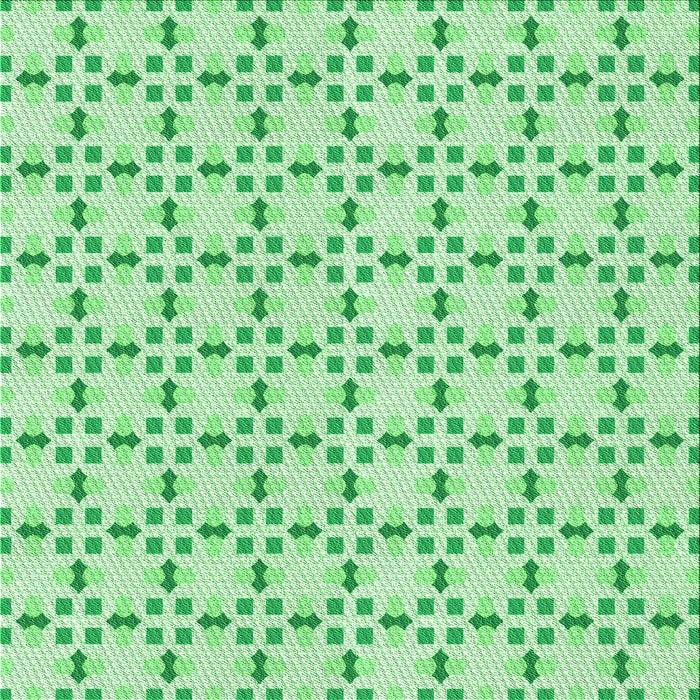 Round Patterned Green Rug, pat2450grn