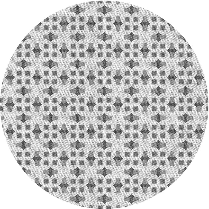 Square Patterned Gray Rug, pat2450gry