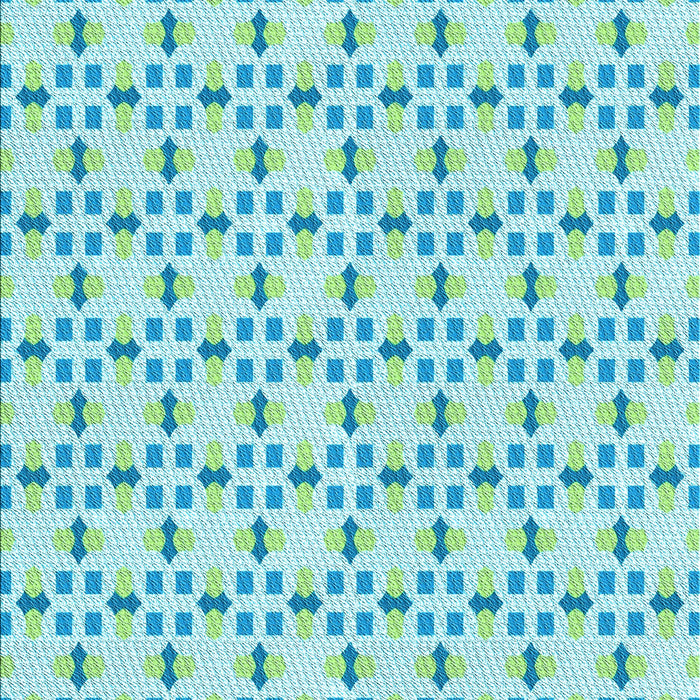 Patterned Aquamarine Green Rug, pat2450lblu