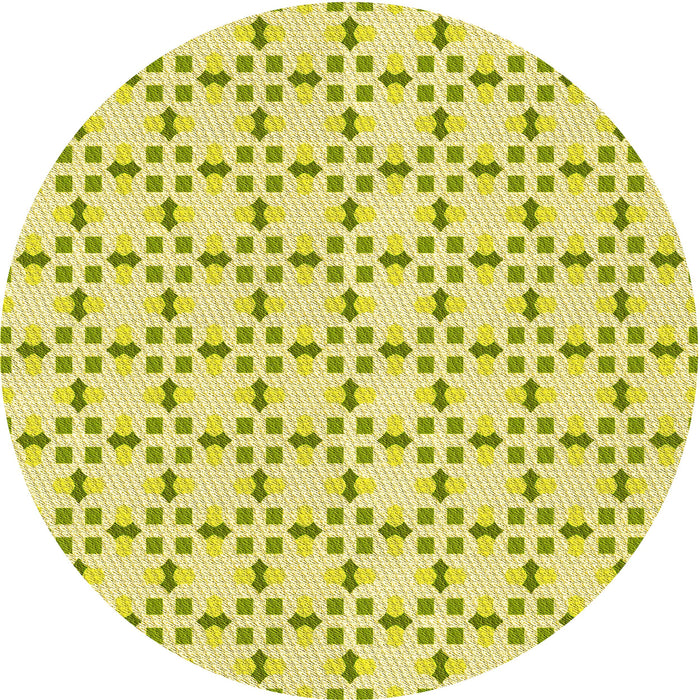 Square Machine Washable Transitional Green Rug in a Living Room, wshpat2450yw