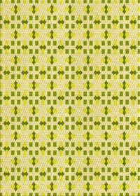 Machine Washable Transitional Green Rug, wshpat2450yw