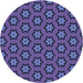 Square Patterned Light Slate Blue Rug, pat2451blu