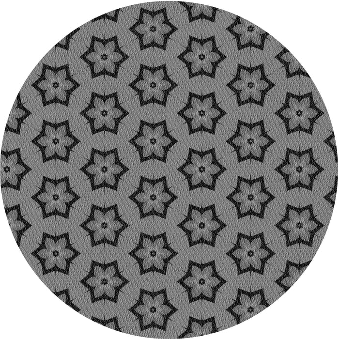 Square Machine Washable Transitional Gunmetal Gray Rug in a Living Room, wshpat2451gry