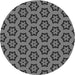 Square Patterned Gunmetal Gray Rug, pat2451gry