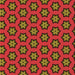 Round Patterned Red Rug, pat2451org