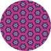 Square Patterned Dark Orchid Purple Rug, pat2451pur