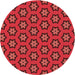 Square Machine Washable Transitional Red Rug in a Living Room, wshpat2451rd