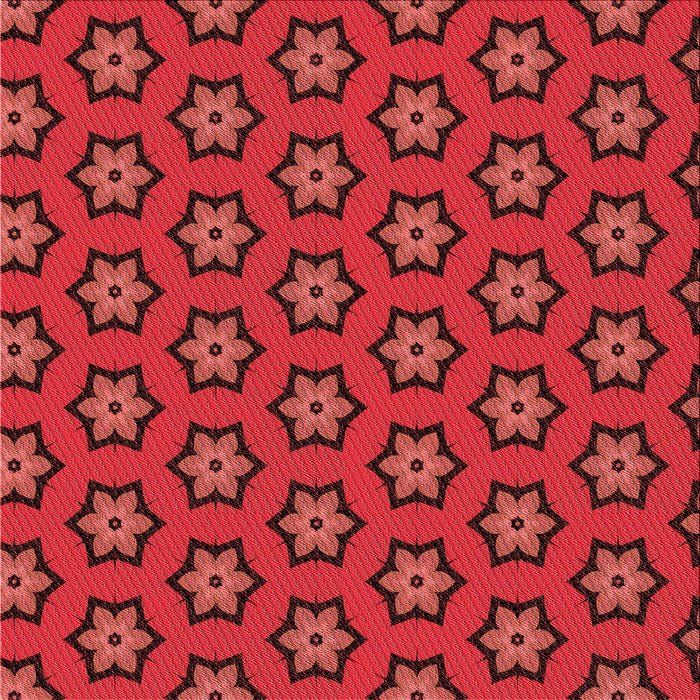 Round Patterned Red Rug, pat2451rd