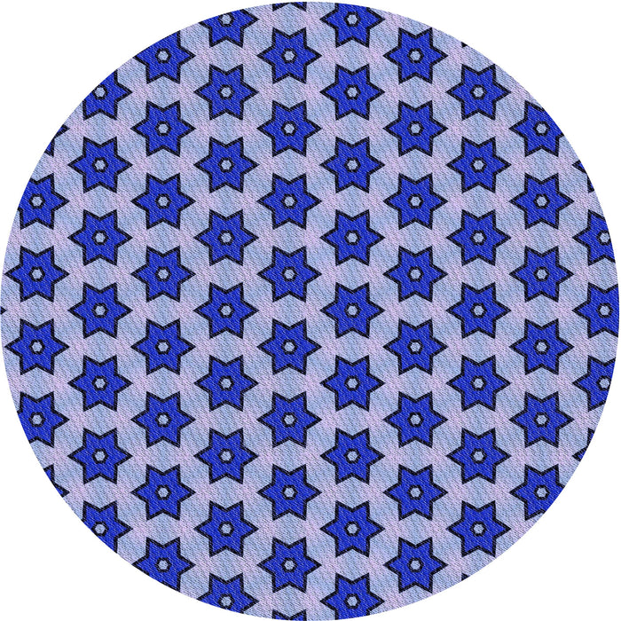 Square Patterned Cobalt Blue Rug, pat2452blu