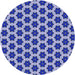 Square Patterned Cobalt Blue Rug, pat2452blu