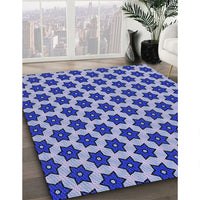 Patterned Cobalt Blue Rug, pat2452blu