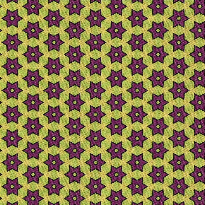 Round Patterned Neon Yellow Green Rug, pat2452brn
