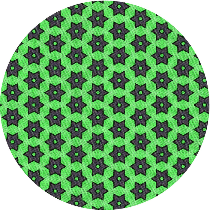 Square Patterned Dark Slate Grey Green Rug, pat2452grn