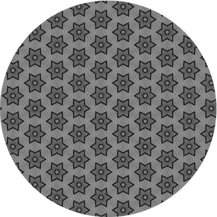 Square Patterned Gunmetal Gray Rug, pat2452gry