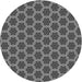 Square Patterned Gunmetal Gray Rug, pat2452gry