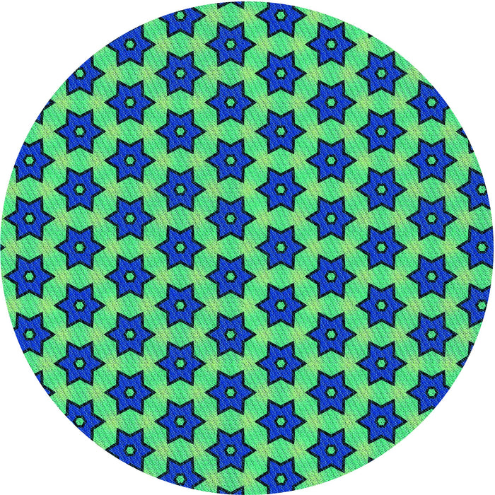 Square Patterned Blueberry Blue Rug, pat2452lblu