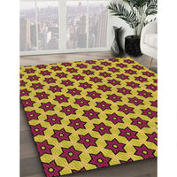 Patterned Brown Red Rug, pat2452org