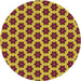 Square Patterned Brown Red Rug, pat2452org