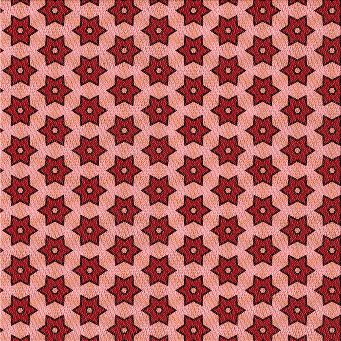 Round Patterned Tomato Red Rug, pat2452rd