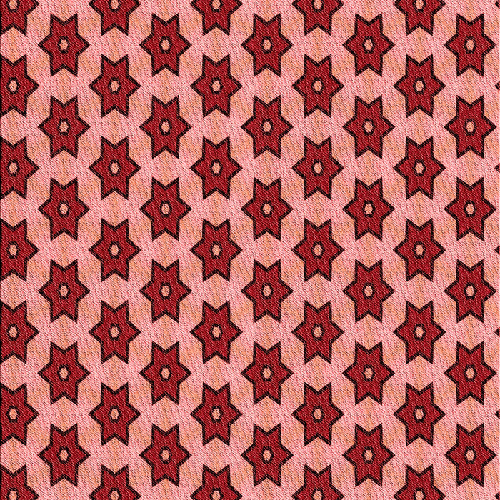 Patterned Tomato Red Rug, pat2452rd