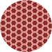 Square Patterned Tomato Red Rug, pat2452rd