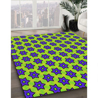 Patterned Green Novelty Rug, pat2452