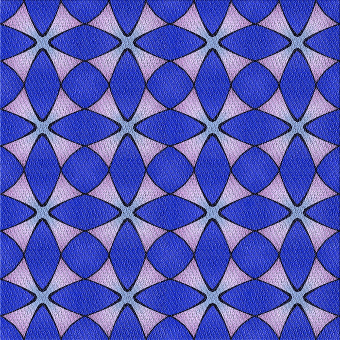 Round Patterned Medium Slate Blue Rug, pat2453blu