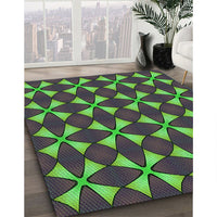 Patterned Apple Green Rug, pat2453grn
