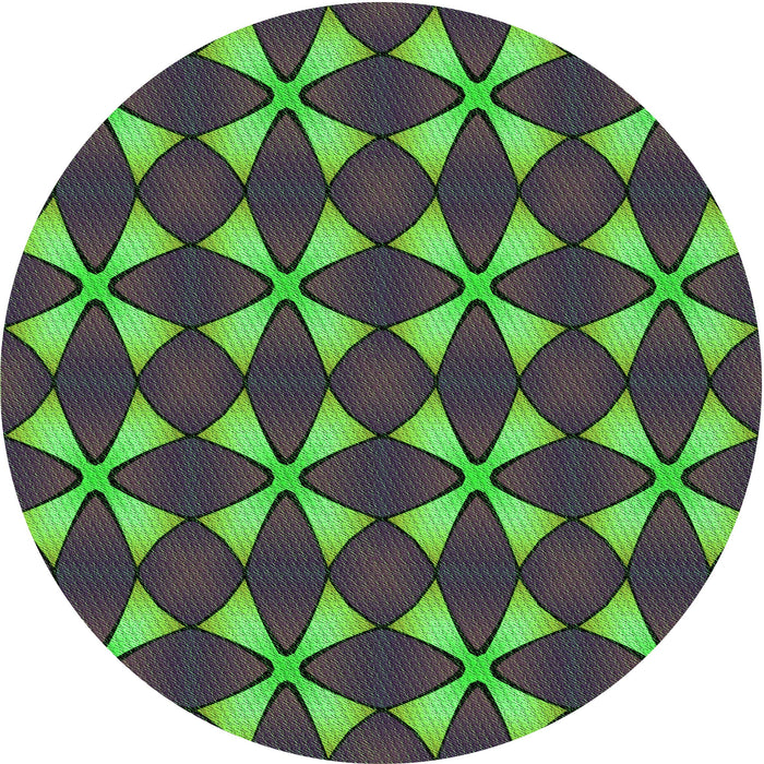 Square Patterned Apple Green Rug, pat2453grn