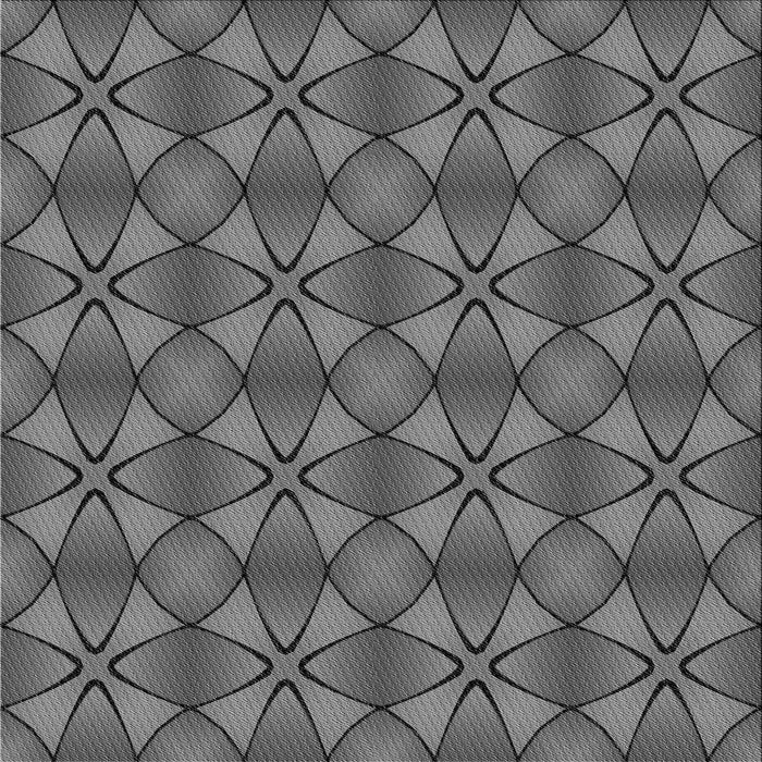 Round Patterned Gray Rug, pat2453gry